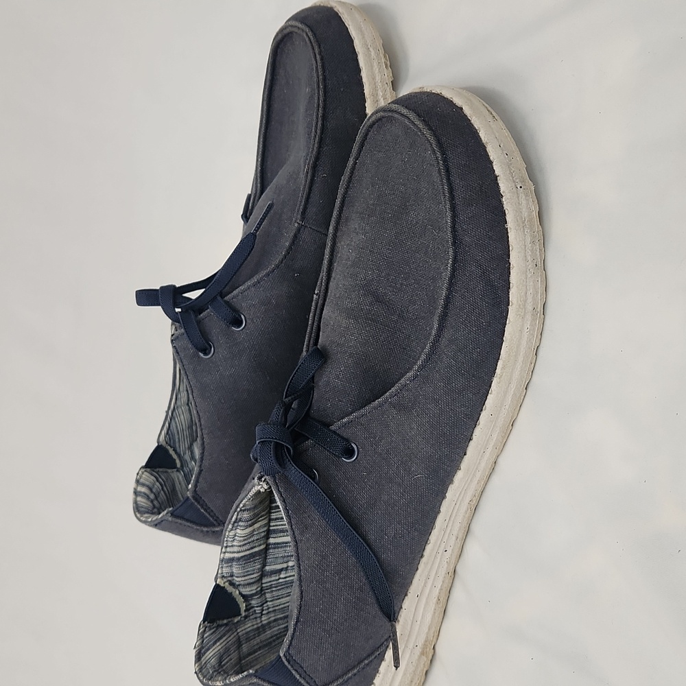 Skechers Casual Lace Up Navy Blue Men's Memory Foam Shoes, size 12